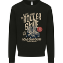 Roller Skate Retro Skating Boots Mens Sweatshirt Jumper Black