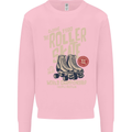 Roller Skate Retro Skating Boots Mens Sweatshirt Jumper Light Pink
