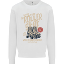 Roller Skate Retro Skating Boots Mens Sweatshirt Jumper White