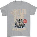 Roller Skate Retro Skating Boots Mens T-Shirt 100% Cotton Sports Grey