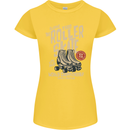 Roller Skate Retro Skating Boots Womens Petite Cut T-Shirt Yellow