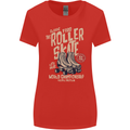 Roller Skate Retro Skating Boots Womens Wider Cut T-Shirt Red
