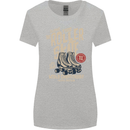 Roller Skate Retro Skating Boots Womens Wider Cut T-Shirt Sports Grey