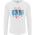 Roller Skating Just Roll With It Boots Mens Long Sleeve T-Shirt White