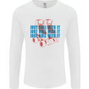 Roller Skating Just Roll With It Boots Mens Long Sleeve T-Shirt White