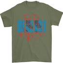 Roller Skating Just Roll With It Boots Mens T-Shirt 100% Cotton Military Green