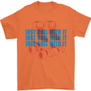 Roller Skating Just Roll With It Boots Mens T-Shirt 100% Cotton Orange