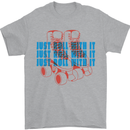 Roller Skating Just Roll With It Boots Mens T-Shirt 100% Cotton Sports Grey
