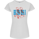 Roller Skating Just Roll With It Boots Womens Petite Cut T-Shirt White
