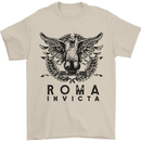 Roma Invicta Training Bodybuilding Gym Mens T-Shirt 100% Cotton Sand