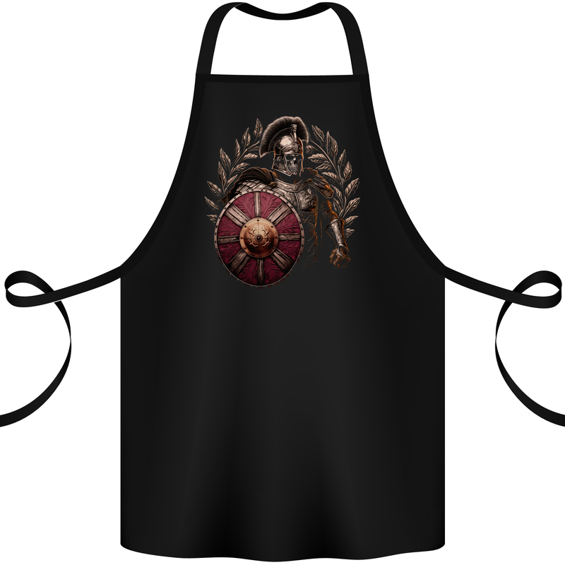 Roman Warrior Skull MMA Gym Training Cotton Apron 100% Organic Black