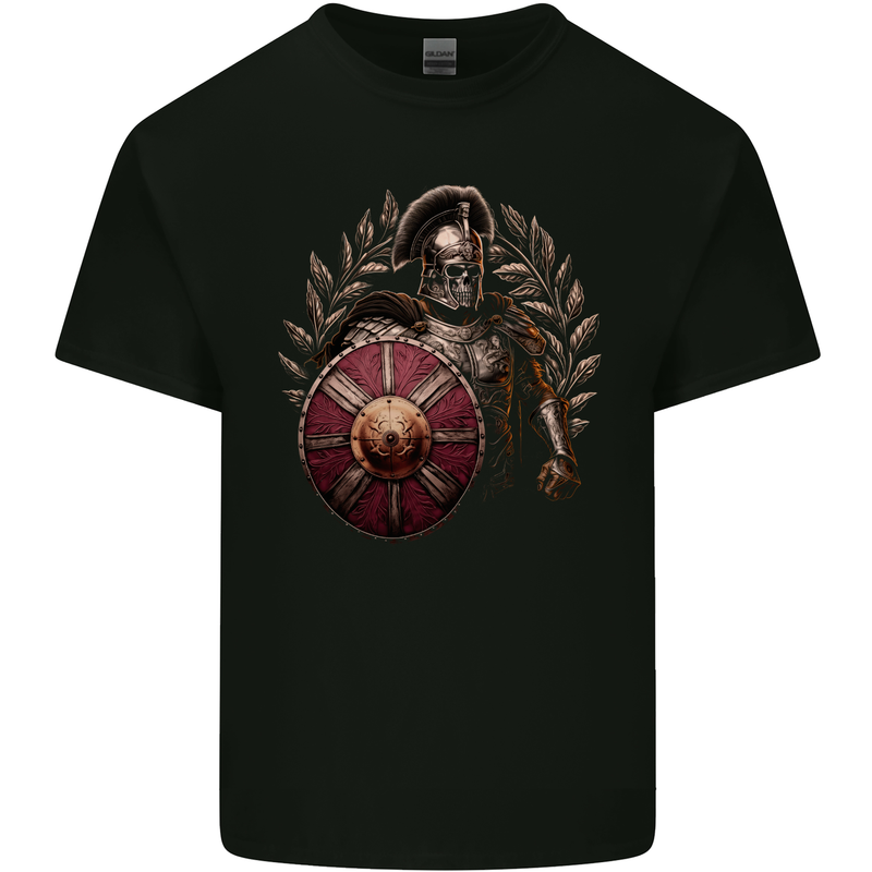 Roman Warrior Skull MMA Gym Training Kids T-Shirt Childrens Black