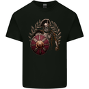 Roman Warrior Skull MMA Gym Training Mens Cotton T-Shirt Tee Top Black