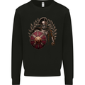 Roman Warrior Skull MMA Gym Training Mens Sweatshirt Jumper Black
