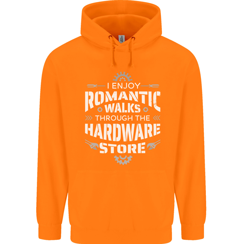 Romantic Walks Hardware Store DIY Tradesman Childrens Kids Hoodie Orange