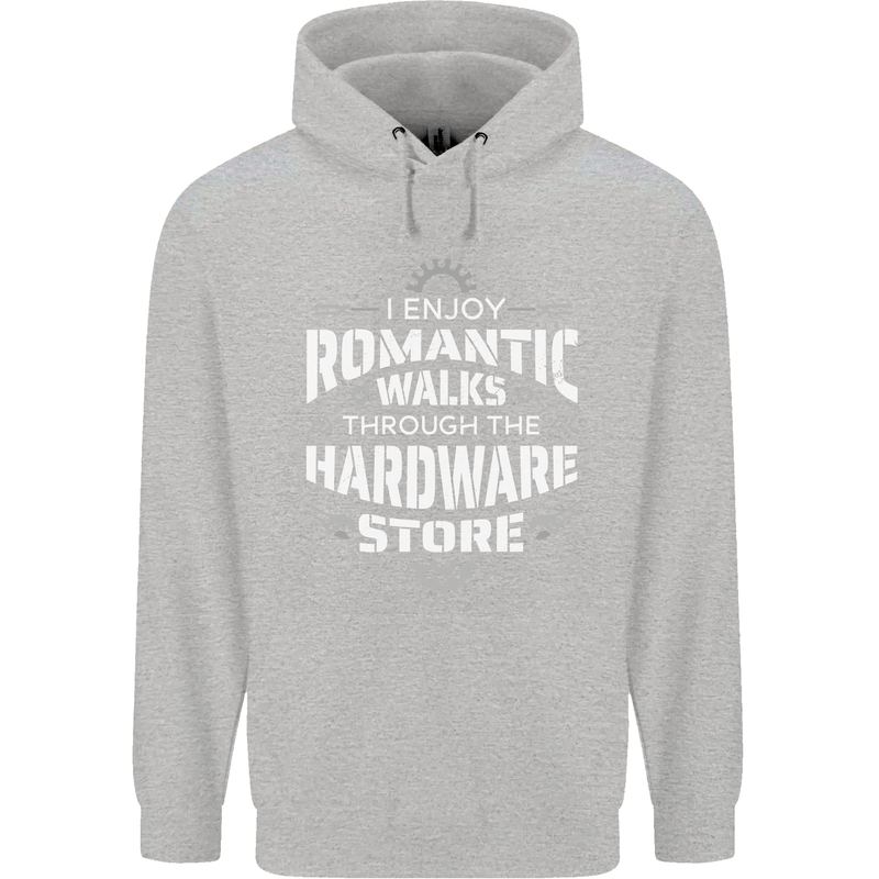 Romantic Walks Hardware Store DIY Tradesman Childrens Kids Hoodie Sports Grey