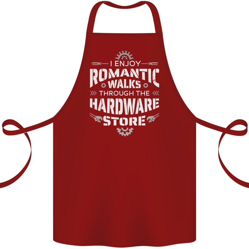 Romantic Walks Hardware Store DIY Tradesman Cotton Apron 100% Organic Maroon