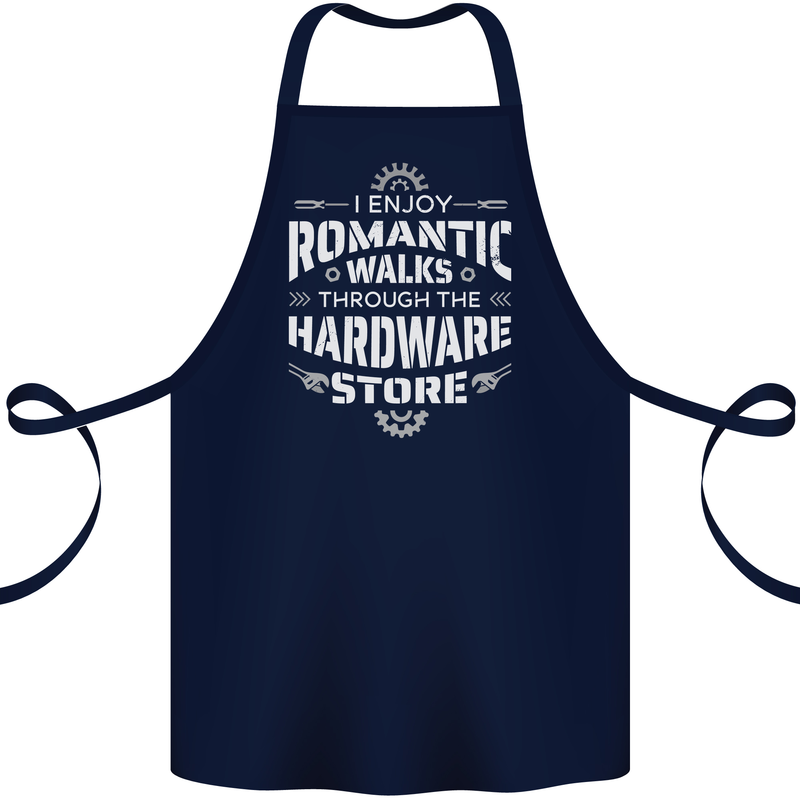Romantic Walks Hardware Store DIY Tradesman Cotton Apron 100% Organic Navy Blue