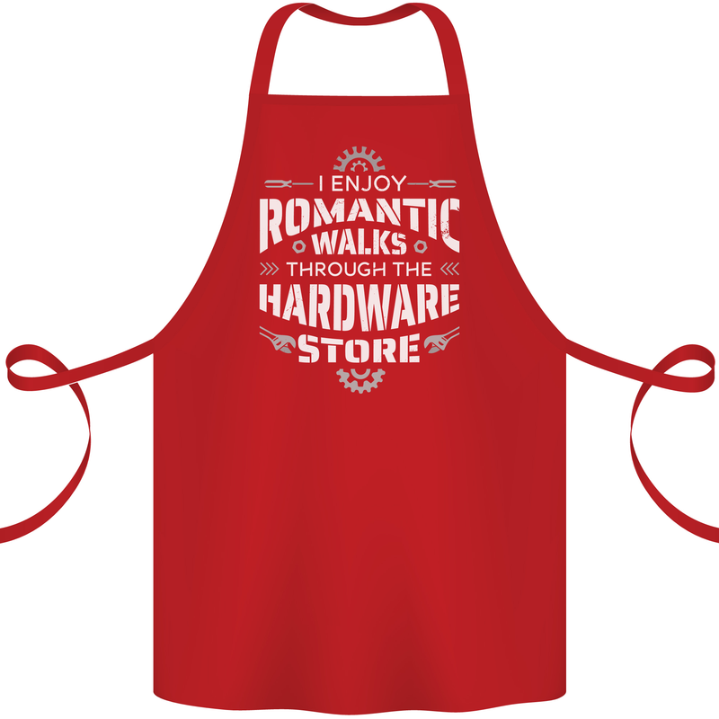 Romantic Walks Hardware Store DIY Tradesman Cotton Apron 100% Organic Red