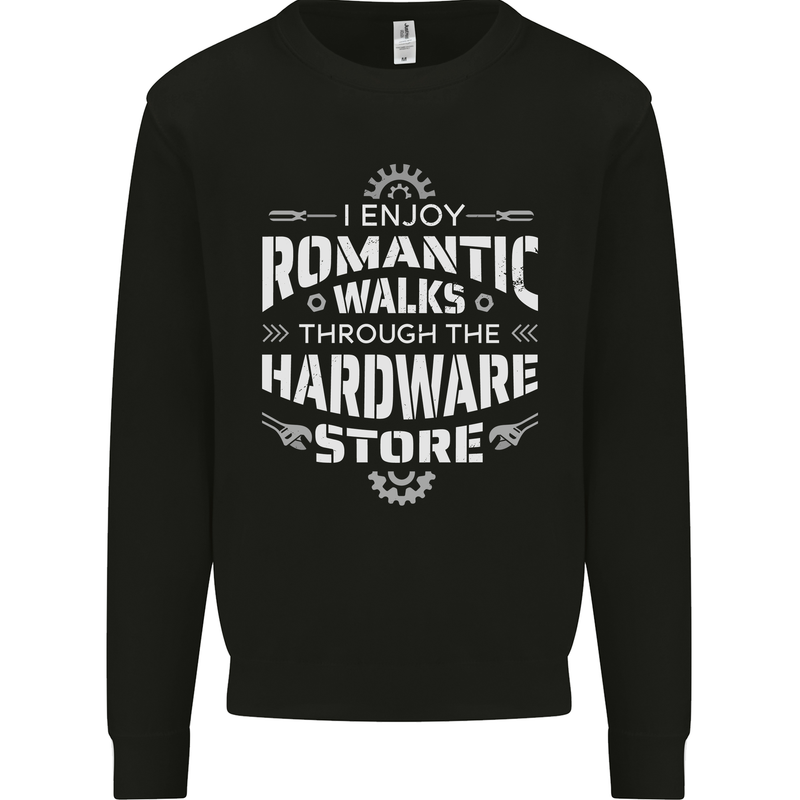 Romantic Walks Hardware Store DIY Tradesman Kids Sweatshirt Jumper Black