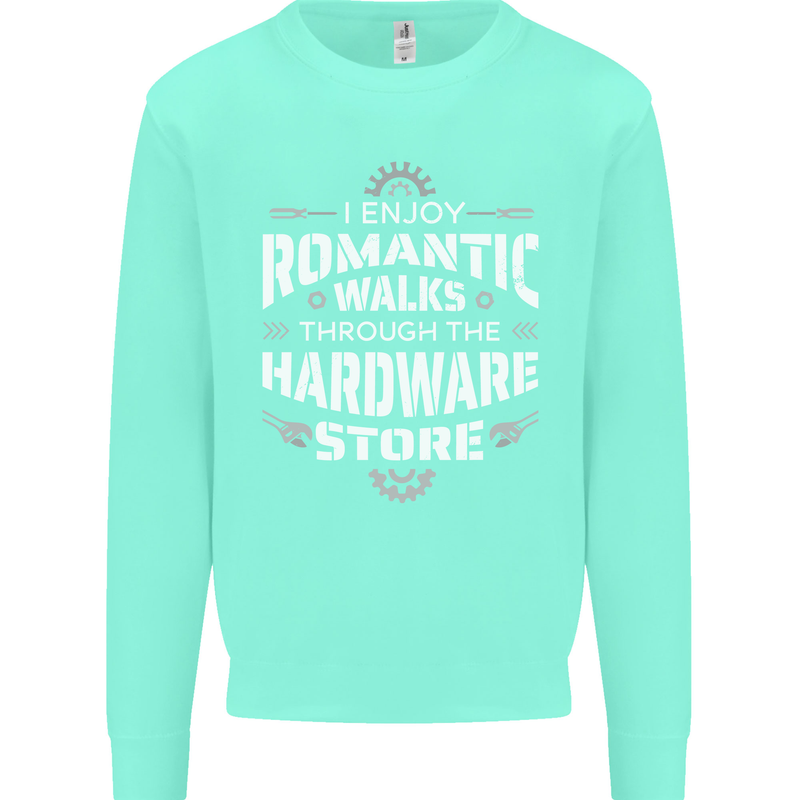 Romantic Walks Hardware Store DIY Tradesman Kids Sweatshirt Jumper Peppermint