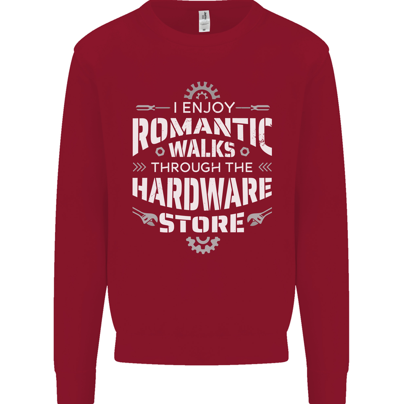 Romantic Walks Hardware Store DIY Tradesman Kids Sweatshirt Jumper Red
