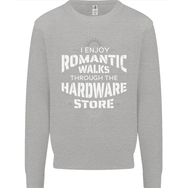 Romantic Walks Hardware Store DIY Tradesman Kids Sweatshirt Jumper Sports Grey