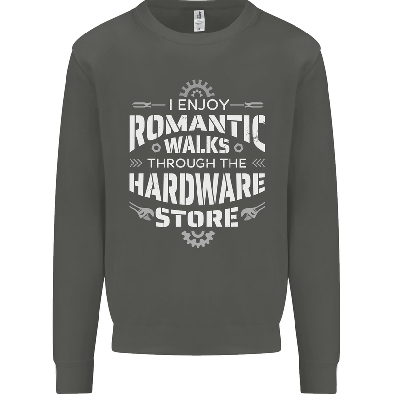Romantic Walks Hardware Store DIY Tradesman Kids Sweatshirt Jumper Storm Grey