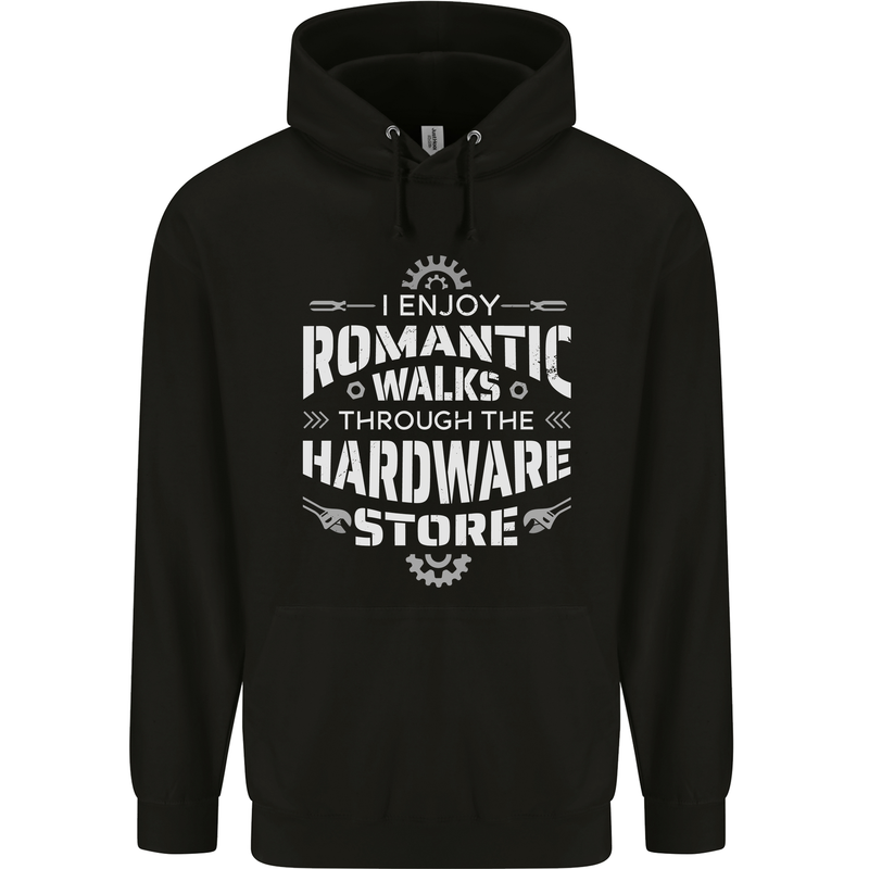 Romantic Walks Hardware Store DIY Tradesman Mens 80% Cotton Hoodie Black