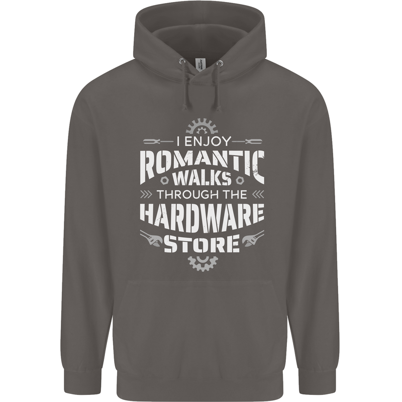 Romantic Walks Hardware Store DIY Tradesman Mens 80% Cotton Hoodie Charcoal