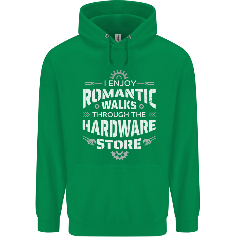 Romantic Walks Hardware Store DIY Tradesman Mens 80% Cotton Hoodie Irish Green