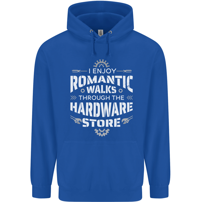 Romantic Walks Hardware Store DIY Tradesman Mens 80% Cotton Hoodie Royal Blue