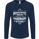 Romantic Walks Hardware Store DIY Tradesman Mens Long Sleeve T-Shirt Navy Blue