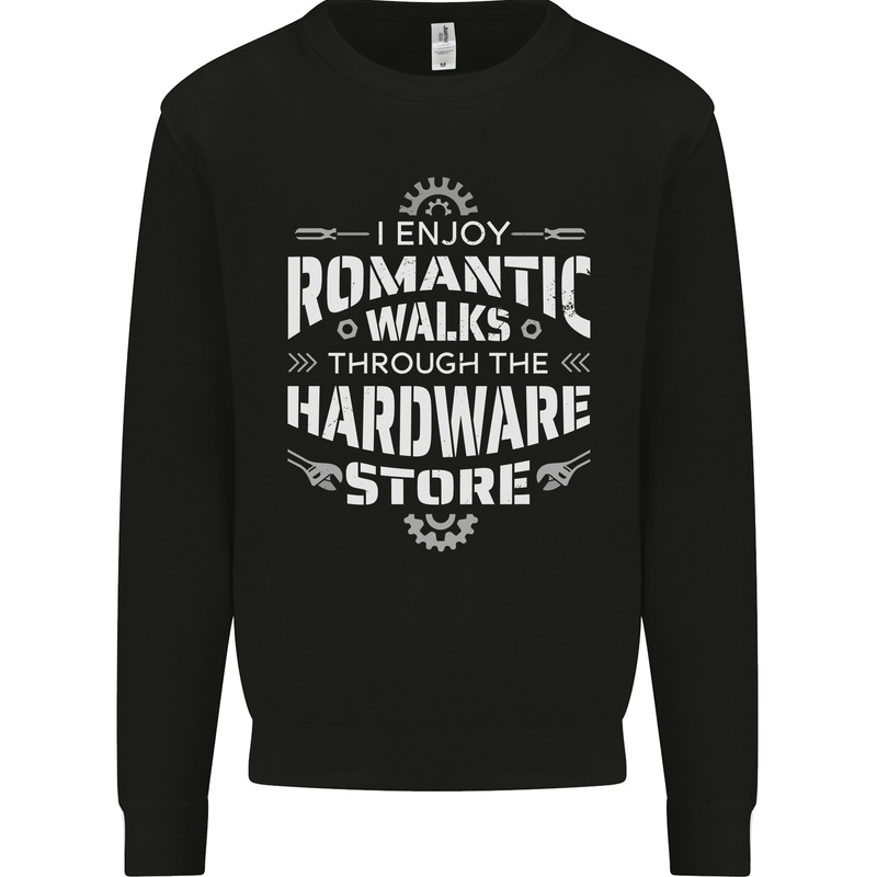 Romantic Walks Hardware Store DIY Tradesman Mens Sweatshirt Jumper Black