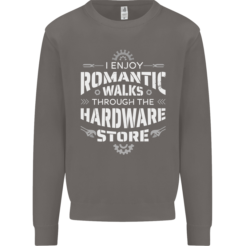 Romantic Walks Hardware Store DIY Tradesman Mens Sweatshirt Jumper Charcoal