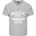 Romantic Walks Hardware Store DIY Tradesman Mens V-Neck Cotton T-Shirt Sports Grey