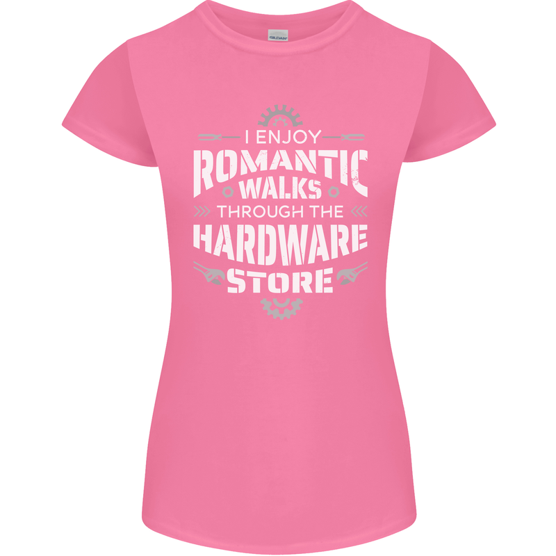 Romantic Walks Hardware Store DIY Tradesman Womens Petite Cut T-Shirt Azalea
