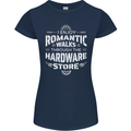 Romantic Walks Hardware Store DIY Tradesman Womens Petite Cut T-Shirt Navy Blue
