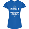 Romantic Walks Hardware Store DIY Tradesman Womens Petite Cut T-Shirt Royal Blue