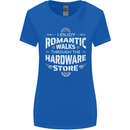 Romantic Walks Hardware Store DIY Tradesman Womens Wider Cut T-Shirt Royal Blue