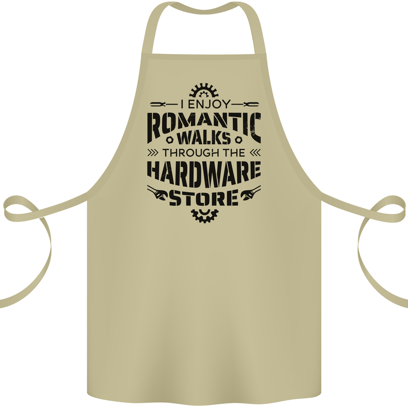 Romantic Walks Hardware Store Tradesman DIY Cotton Apron 100% Organic Khaki