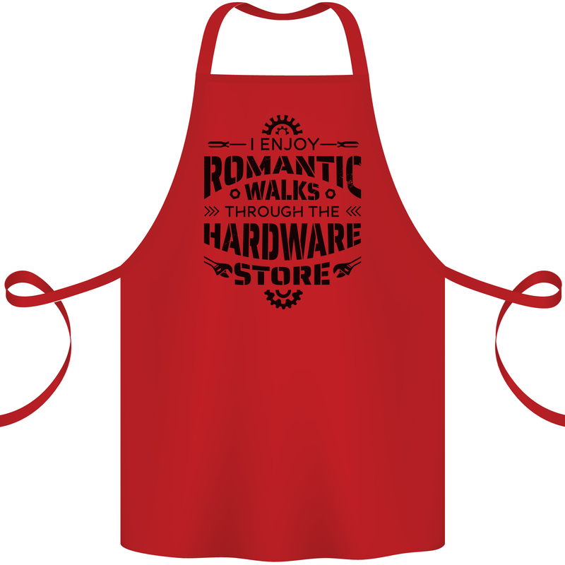 Romantic Walks Hardware Store Tradesman DIY Cotton Apron 100% Organic Red