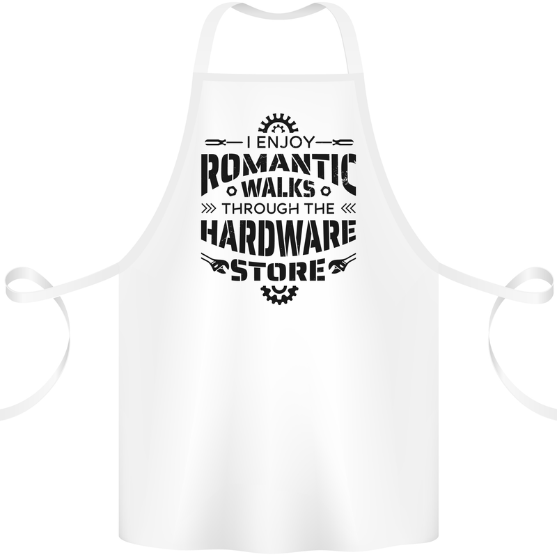 Romantic Walks Hardware Store Tradesman DIY Cotton Apron 100% Organic White