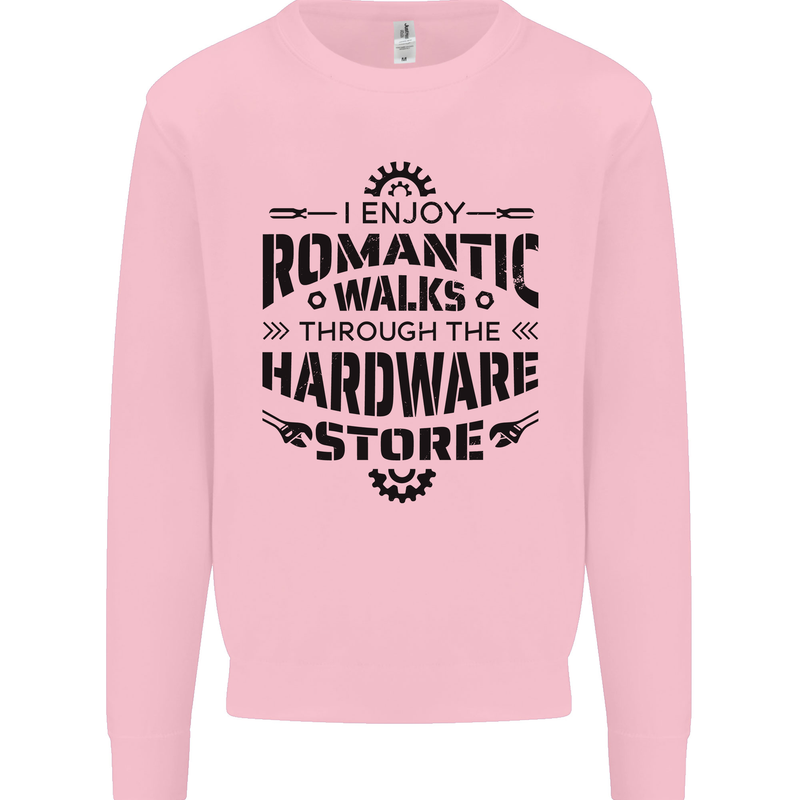 Romantic Walks Hardware Store Tradesman DIY Kids Sweatshirt Jumper Light Pink