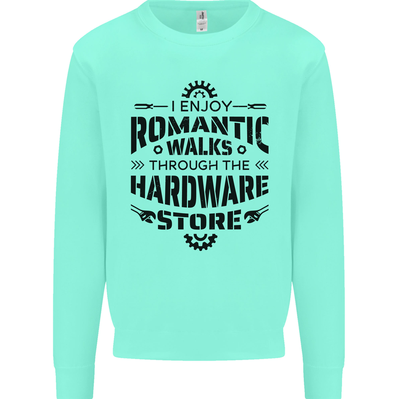 Romantic Walks Hardware Store Tradesman DIY Kids Sweatshirt Jumper Peppermint