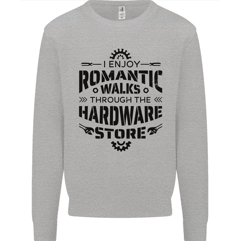 Romantic Walks Hardware Store Tradesman DIY Kids Sweatshirt Jumper Sports Grey