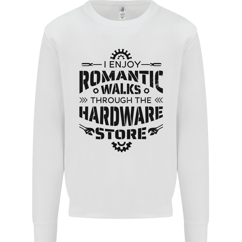 Romantic Walks Hardware Store Tradesman DIY Kids Sweatshirt Jumper White