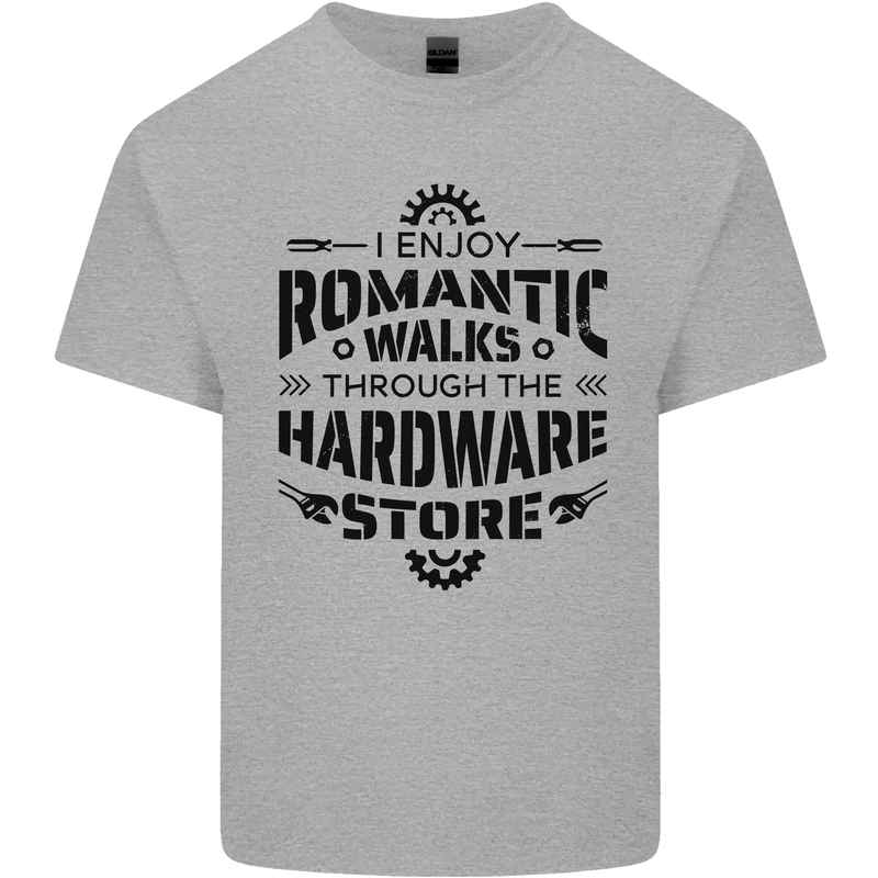 Romantic Walks Hardware Store Tradesman DIY Kids T-Shirt Childrens Sports Grey