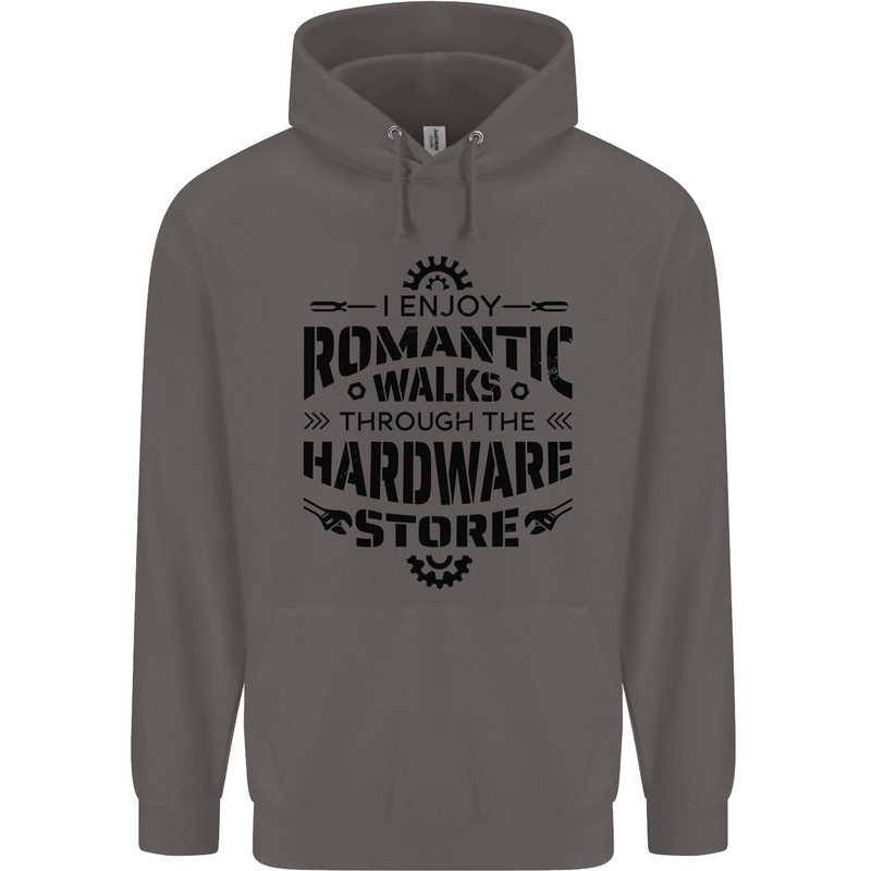Romantic Walks Hardware Store Tradesman DIY Mens 80% Cotton Hoodie Charcoal
