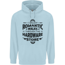 Romantic Walks Hardware Store Tradesman DIY Mens 80% Cotton Hoodie Light Blue